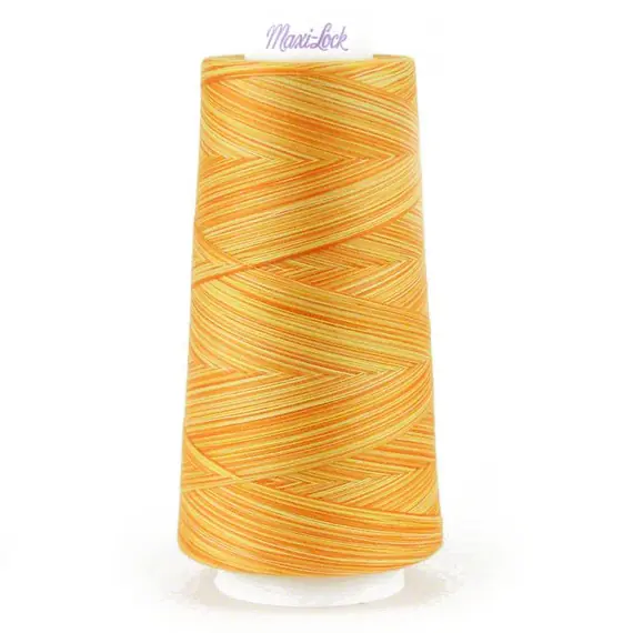 Peachy Orange Swirls Maxi-lock 3000yd Polyester Serger Overlocker Thread