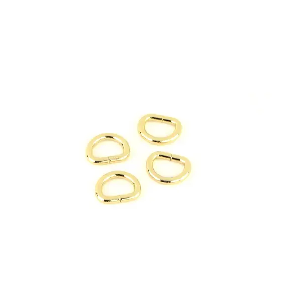 D Rings Gold 1/2 Inch (12mm) x 4 by Sallie Tomato