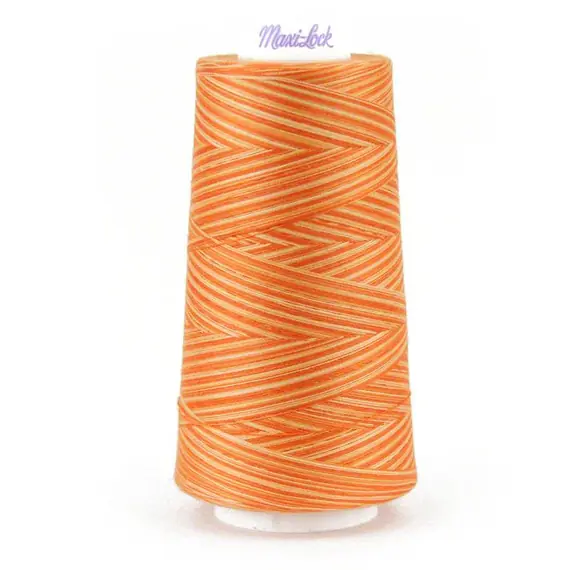 Orange Creamsicle Swirls Maxi-lock 3000yd Polyester Serger Overlocker Thread