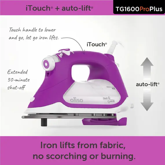 Purple Oliso Pro Plus Smart Iron - TG1600Pro  SEE VIDEO