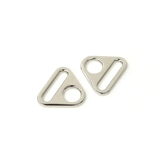 Triangle Rings Nickel 1 Inch (25mm) x 2 by Sallie Tomato