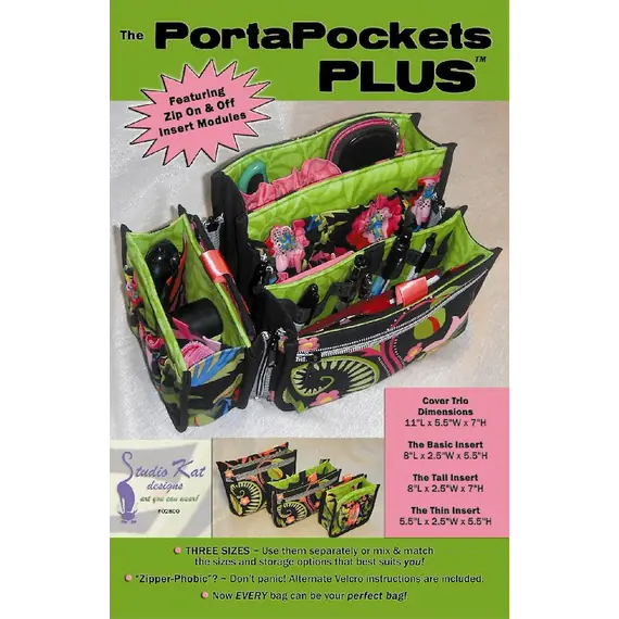 Porta Pockets Plus Bag Pattern by Studio Kat Designs