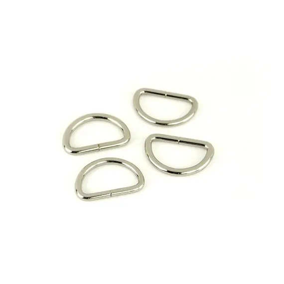 D Rings Nickel 1 Inch (25mm) x 4 by Sallie Tomato