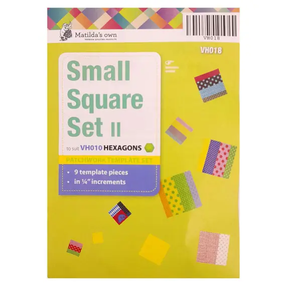 Matildas Own Small Square Set 11 Patchwork Template Set 0.75in to 2.75in