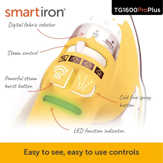 Yellow Oliso Pro Plus Smart Iron - TG1600Pro  SEE VIDEO