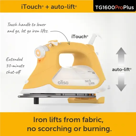 Yellow Oliso Pro Plus Smart Iron - TG1600Pro  SEE VIDEO