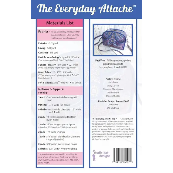 Everyday Attache Pattern by Studio Kat Designs