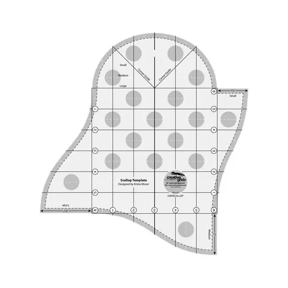 Scallop Template - Creative Grids - Non Slip  SEE VIDEO