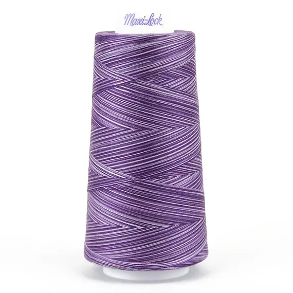 Purple Berry Wave Swirls Maxi-lock 3000yd Polyester Serger Overlocker Thread