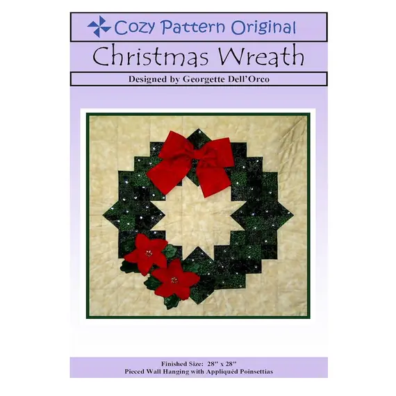 Christmas Wreath Pattern by Cozy Quilt Designs