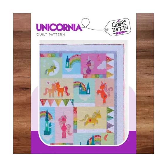 Unicornia Applique Quilt Pattern by Claire Turpin