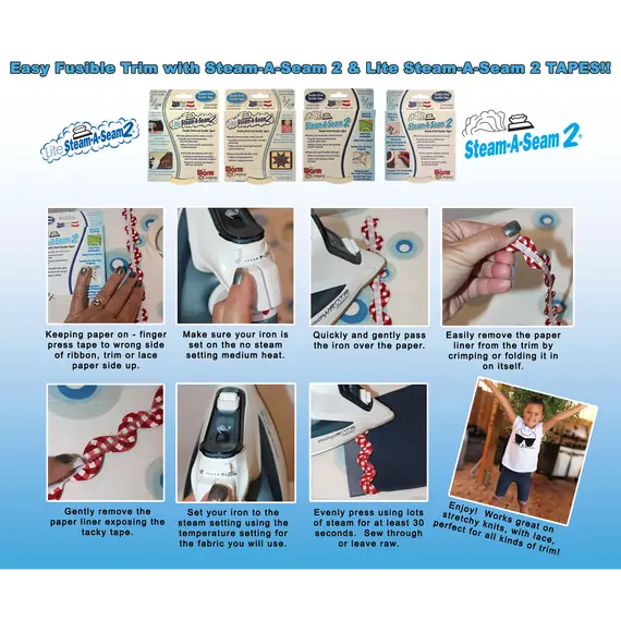 Lite Steam a Seam Instructions