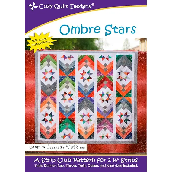 Ombre Stars Pattern by Cozy Quilt Designs - Image of Pattern Cover