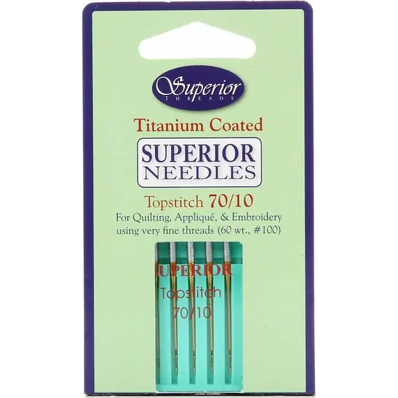 ​Superior 70/10 Topstitch Titanium Machine Needles SEE VIDEO