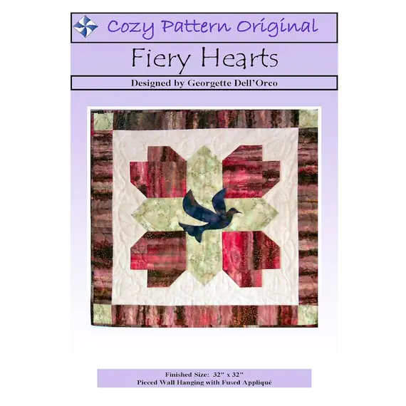 Fiery Hearts Pattern by Cozy Quilt Designs