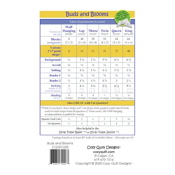 Buds and Blooms Pattern by Cozy Quilt Designs