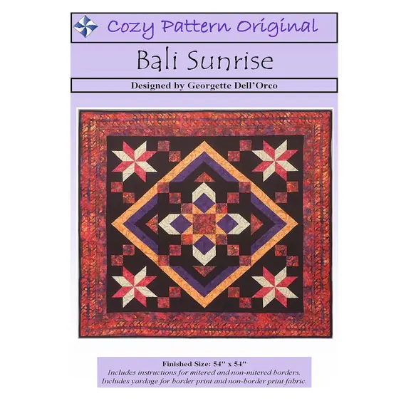 Bali Sunrise Pattern by Cozy Quilt Designs