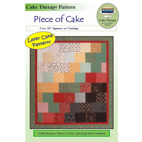 Piece of Cake Pattern by Cozy Quilt Designs - Image of Pattern Cover
