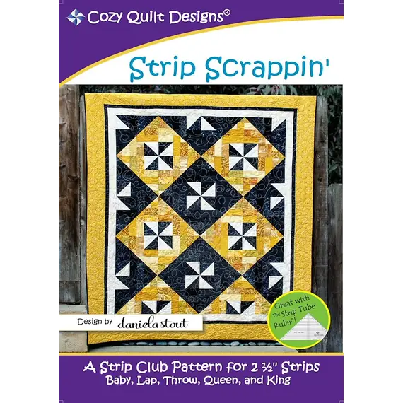 Strip Scrappin Pattern by Cozy Quilt Designs - Image of Pattern Cover