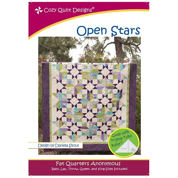 Open Stars Pattern by Cozy Quilt Designs - Image of Pattern Cover