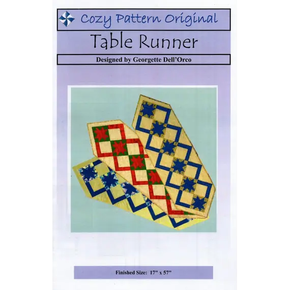 Tablerunner Pattern by Cozy Quilt Designs - Image of Pttern Cover