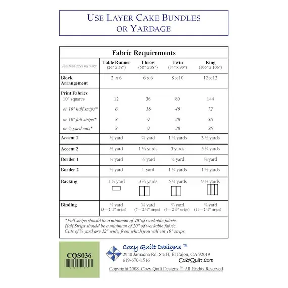 Flour Power Pattern by Cozy Quilt Designs