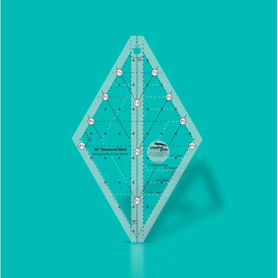 Creative Grids 60 Degree Mini Diamond Ruler CGR60DIAMINI