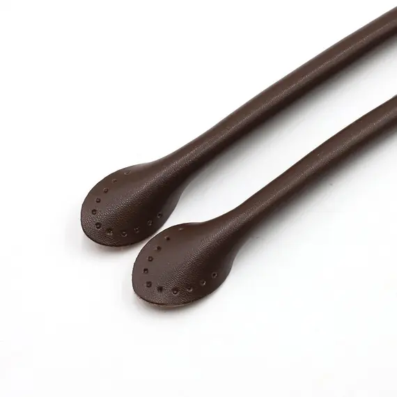 Genuine Leather Round Strap Ear Tab 60 cms Chocolate