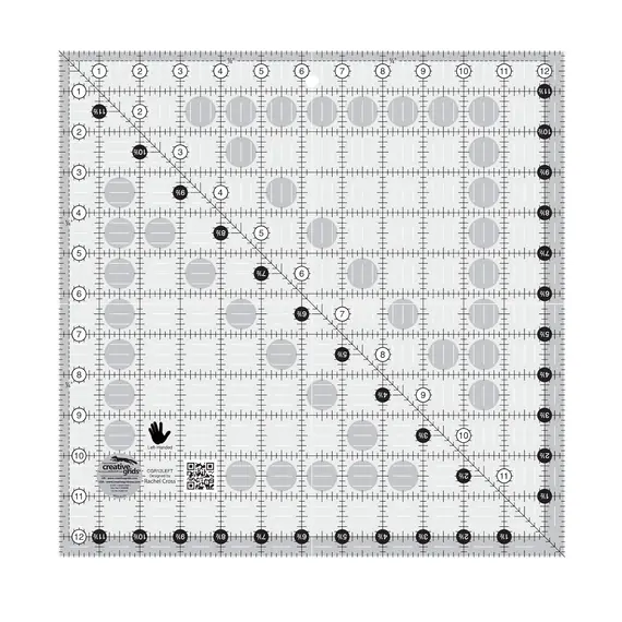Left Handed Ruler 12.5 Inch Square by Creative Grids  SEE VIDEO