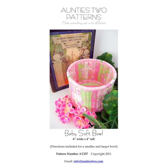 Baby Soft Bowl Bag Pattern by Aunties Two