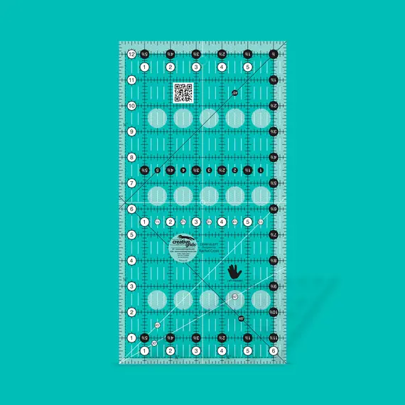 Left Handed Ruler 6.5 inch x 12.5 Inch by Creative Grids  SEE VIDEO