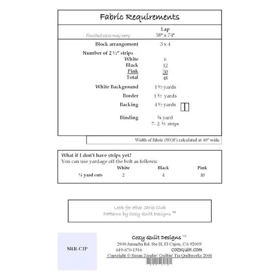 Crosswalk Pattern by Cozy Quilt Designs