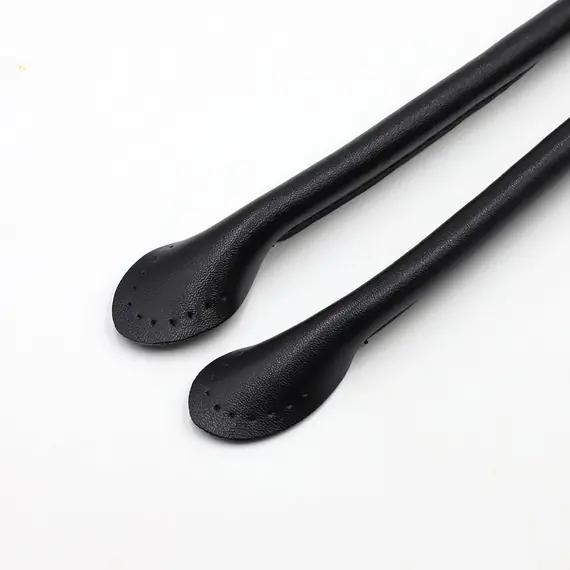 Genuine Leather Round Strap Ear Tab 60 cms Black