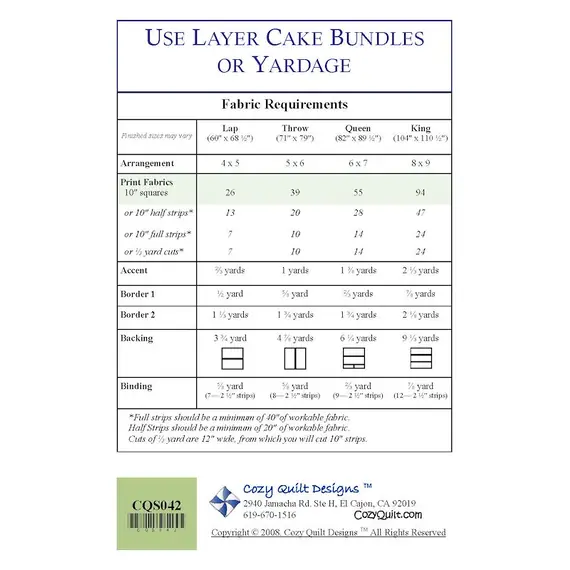 Lady Baltimore Pattern Instructions by Cozy Quilt Designs