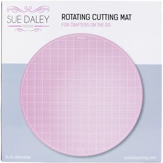 Sue Daley Pink 16in (40.6cms) Self Healing Rotating Cutting Mat