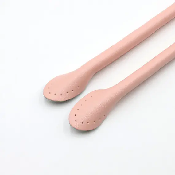 Genuine Leather Round Strap Ear Tab 60 cms Light Pink