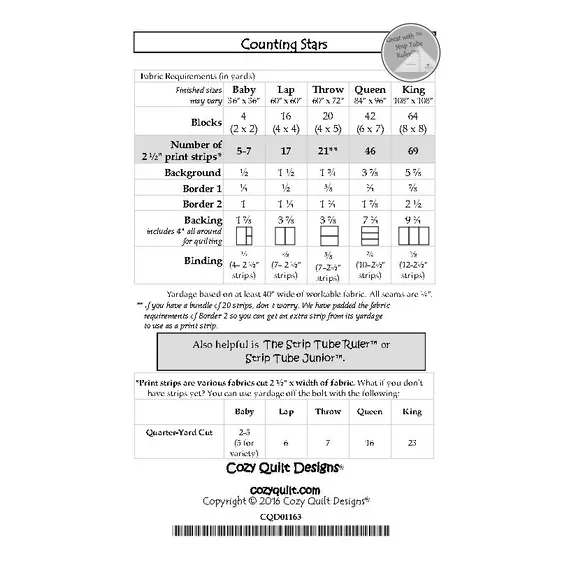 Counting Stars Pattern by Cozy Quilt Designs