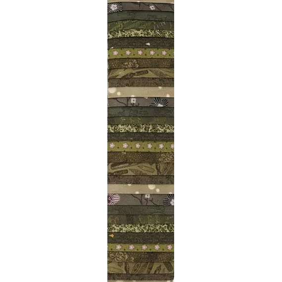 Quilters History Green Rainbow aka Jelly Roll or Bali Pop