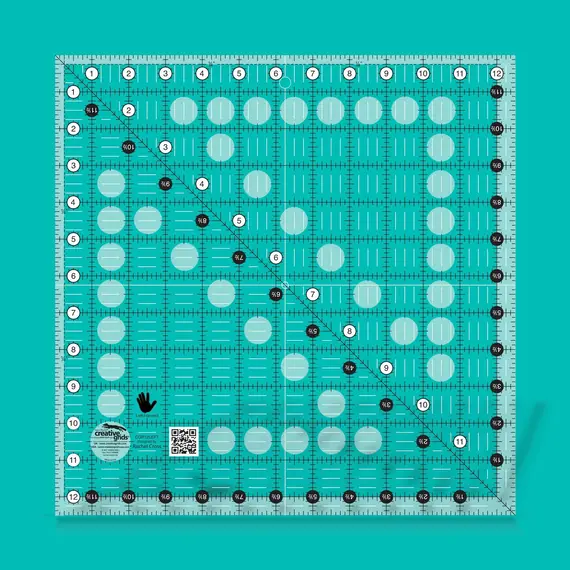 Left Handed Ruler 12.5 Inch Square by Creative Grids  SEE VIDEO