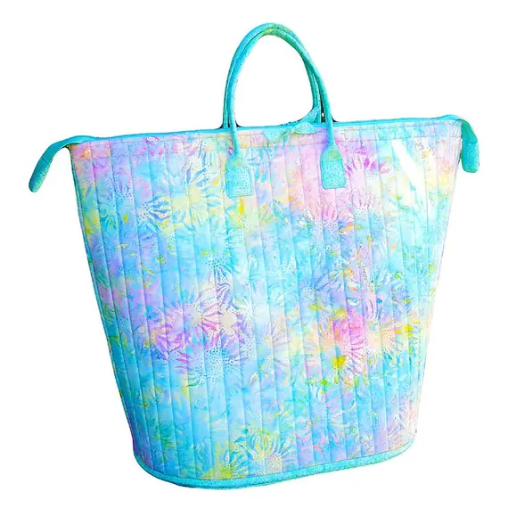 Happy Hauler Bag Pattern AT640 by Aunties Two - Completed bag Featuring  pastel tonings