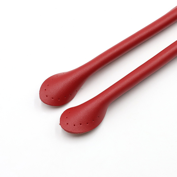 Genuine Leather Round Strap Ear Tab 60 cms Red