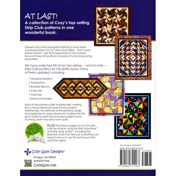 Best of Cozy Strip Club Edition Book by Cozy Quilts Designs - Back Page