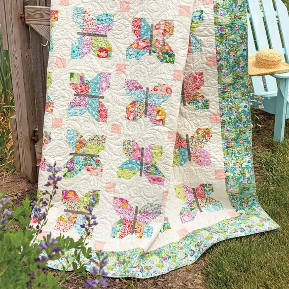 Jelly Roll Quilts for All Seasons by Scott A Flanagan - Mary Ellen's Butterflies Quilt Pattern