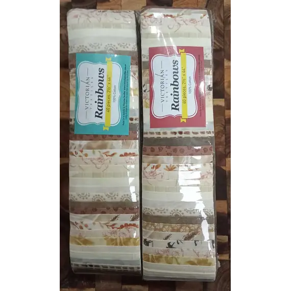 2 x Washed Sand Rainbows aka Jelly Roll Plus Free Buddies Star Quilt Pattern