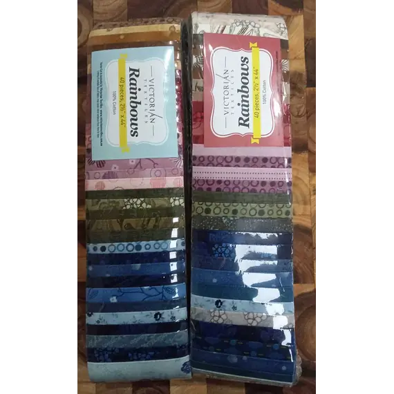 2 x Traditional Tonings Rainbows aka Jelly Roll Plus Free Buddies Star Quilt Pattern