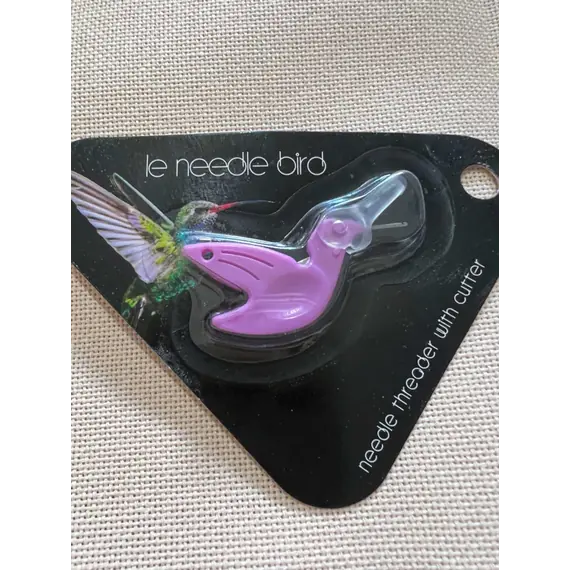Hummingbird Needle Threader and Cutter by Sew Tasty - Purple
