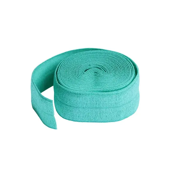 Fold Over Elastic 20mm x 1 Yard Turquoise By Annie