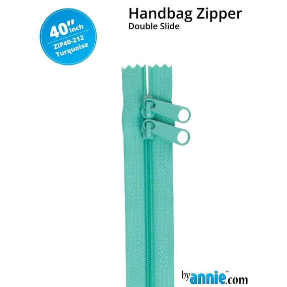 By Annie 40 Inch Handbag Zipper Turquoise - See Video