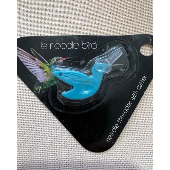Hummingbird Needle Threader and Cutter by Sew Tasty - Blue