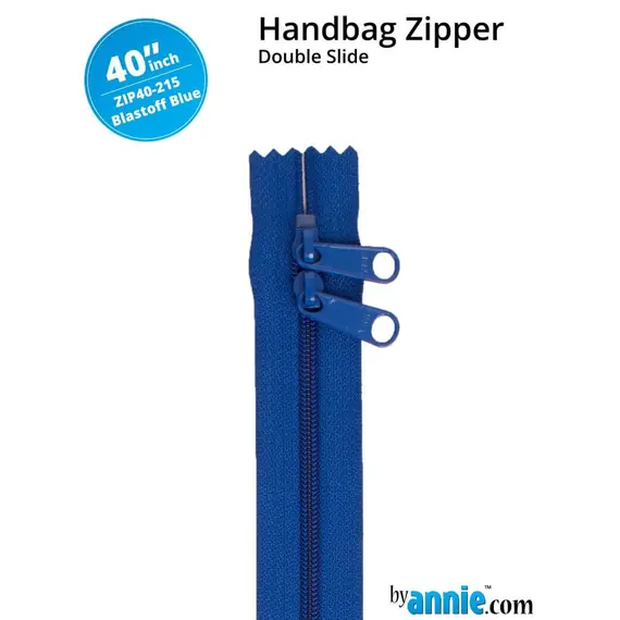 By Annie 40 Inch Handbag Zipper Blast Off Blue - See Video